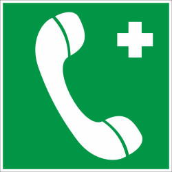 Табличка ЕС 06 "Телефон связи с медицинским пунктом (скорой медицинской помощью)"